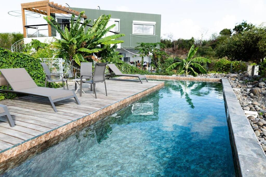 T3 Lumineux Avec Vue Exceptionnelle Et Piscine Oasis De Nature Et Serenite Petit-Canal Exterior foto